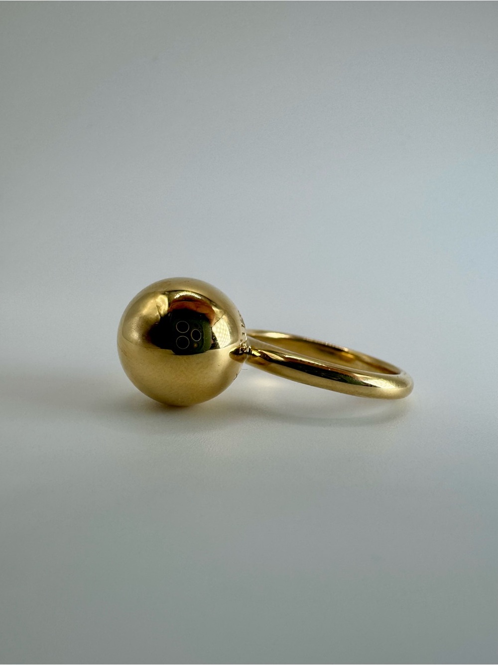 Tiffany & Co 18K Yellow Gold Large HardWear Ball Ring - Picture 8 of 11